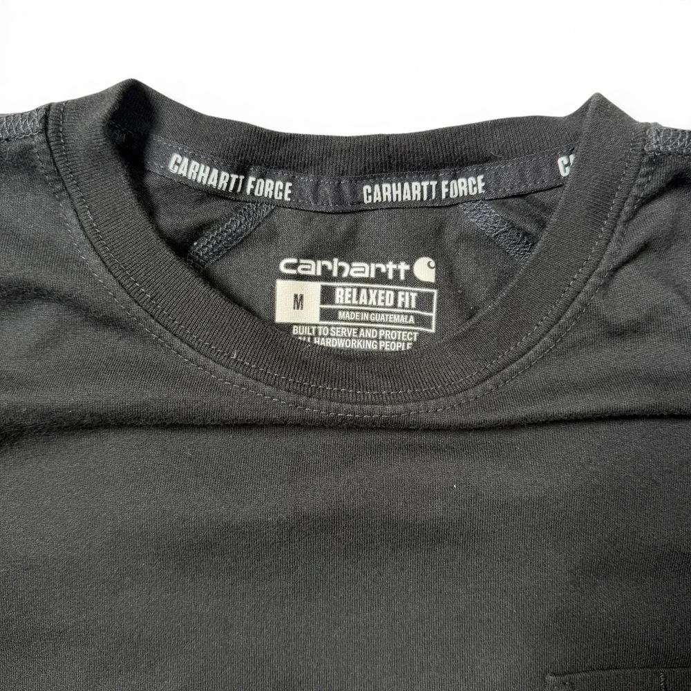Carhartt Force Shirt Men's Medium Black Relaxed Fit Lightweight